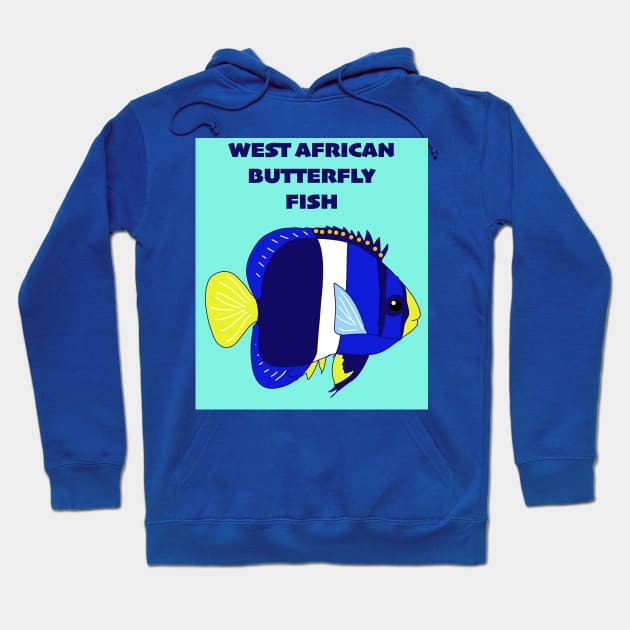 WEST AFRICAN BUTTERFLY FISH Hoodie by KRitters